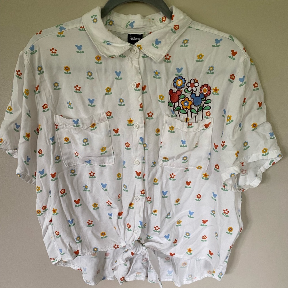 Flower Disney Women’s Button-up Blouse